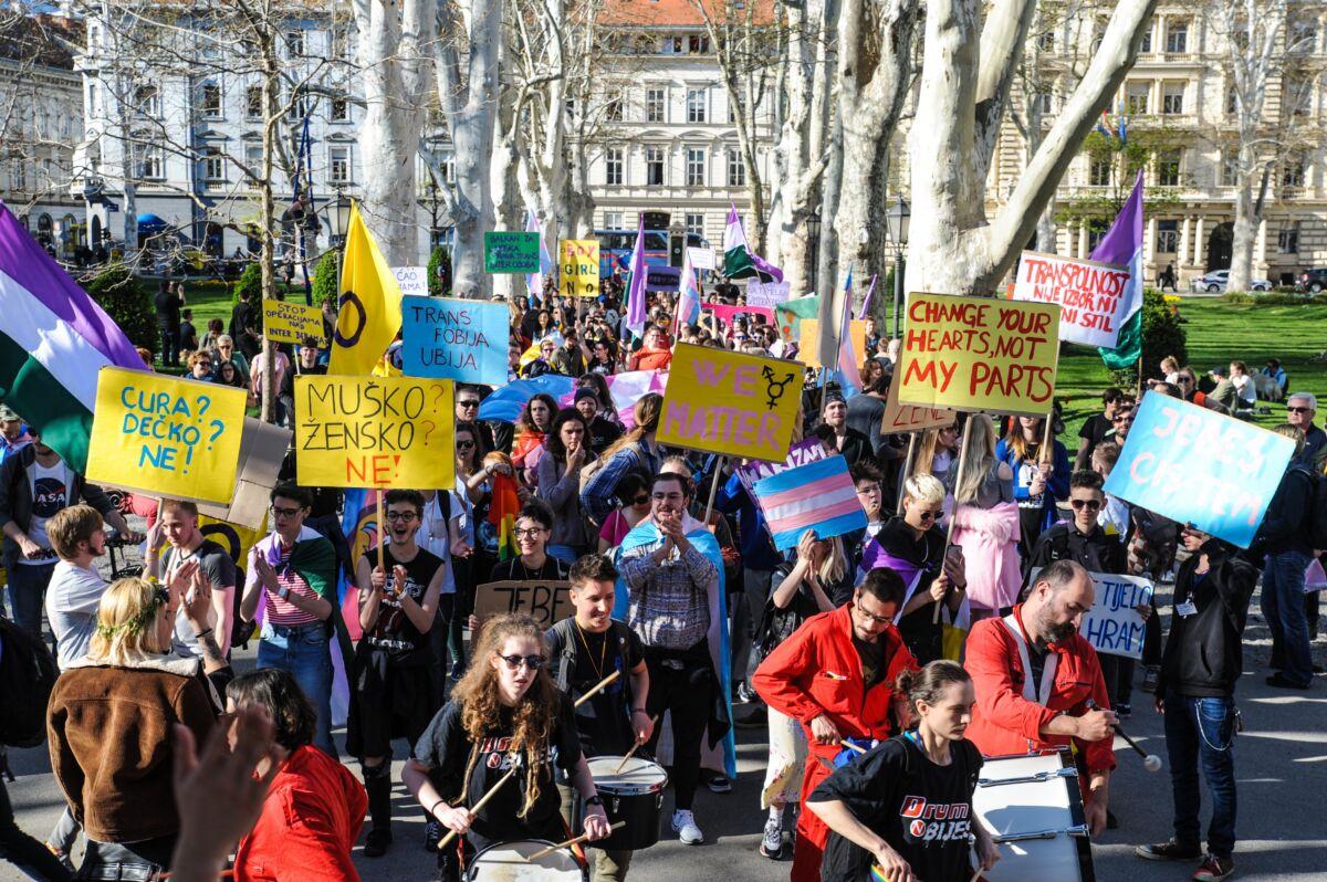 Intersex March with signs