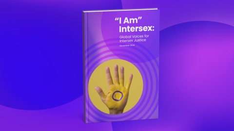 "I am" report cover with white text on a purple background